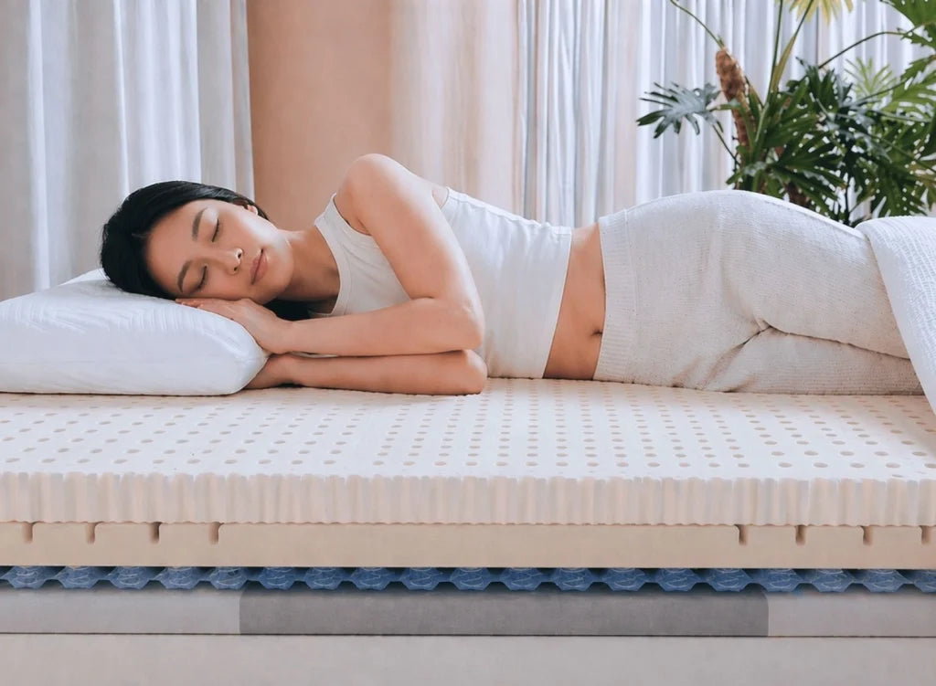 3 區感應乳膠,
順著身體曲線分層承托